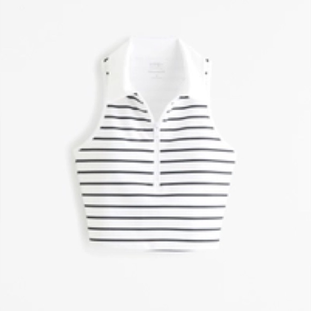 Abercrombie and Fitch YPB sculptLUX Polo Tank
White stripe size large